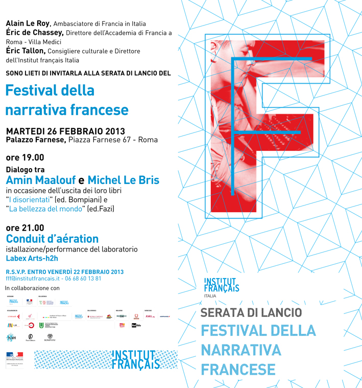 flyer festival della fiction narrativa annonce Conduit d'Aération Labex Arts-H2H Lucile Haute Alexandra Saemmer